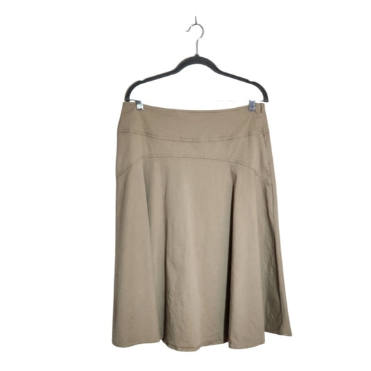 Talbots Khaki A-Line Midi Skirt Size 10