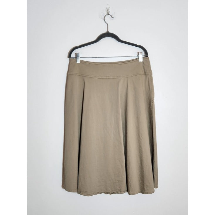 Talbots Khaki A-Line Midi Skirt Size 10