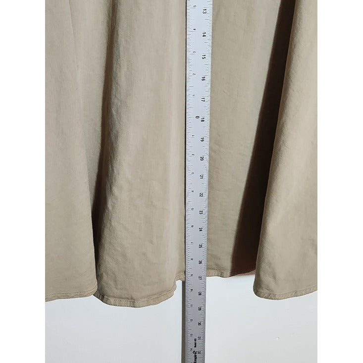 Talbots Khaki A-Line Midi Skirt Size 10