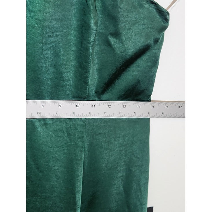 Lulus Emerald Green Satin Halter Maxi Dress Size Large NWOT Wedding Guest Dress