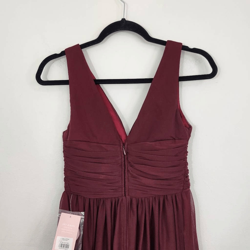 Birdy Grey Cabernet Lianna Dress NWT Size Small Bridesmaid Prom Dress