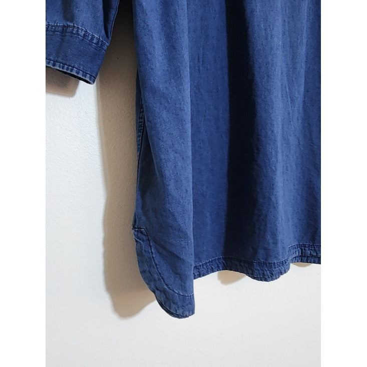 Old Navy Long Sleeve Mini Denim Shirt Dress Size XXL