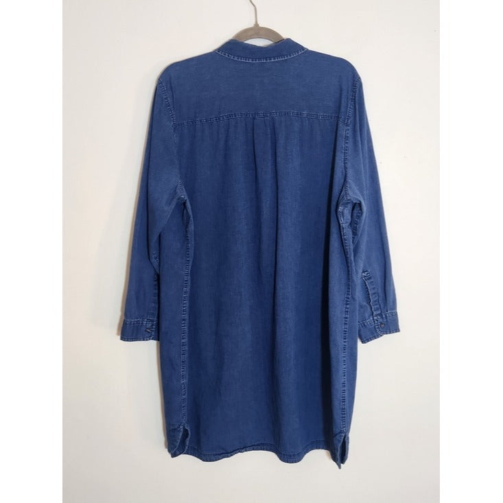 Old Navy Long Sleeve Mini Denim Shirt Dress Size XXL
