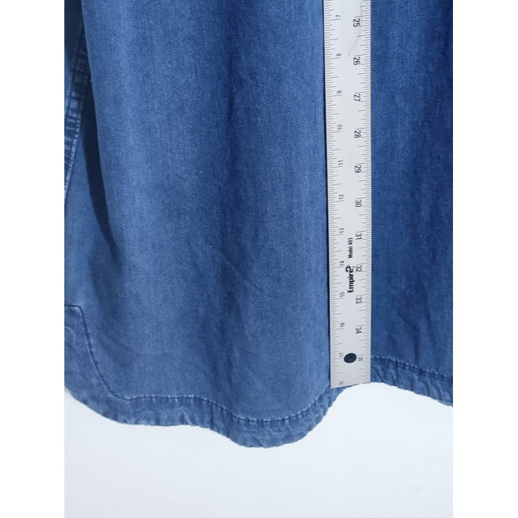 Old Navy Long Sleeve Mini Denim Shirt Dress Size XXL