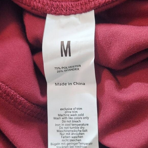 Burgundy Cargo Leggings Size Medium Oxblood Leggings with Pockets