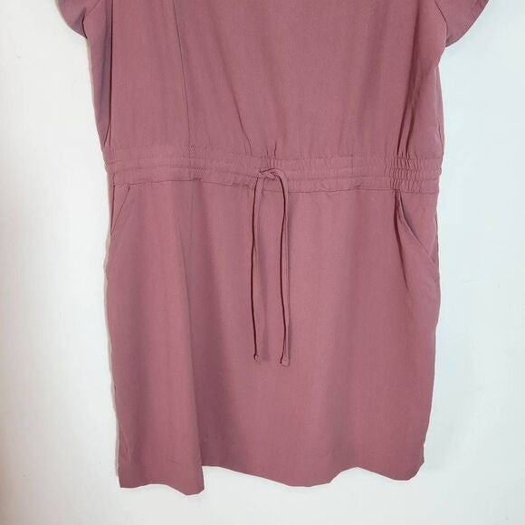 32 Degrees Casual Pink Mini Dress Size XXL Plus Size Pink Dress with Drawstring