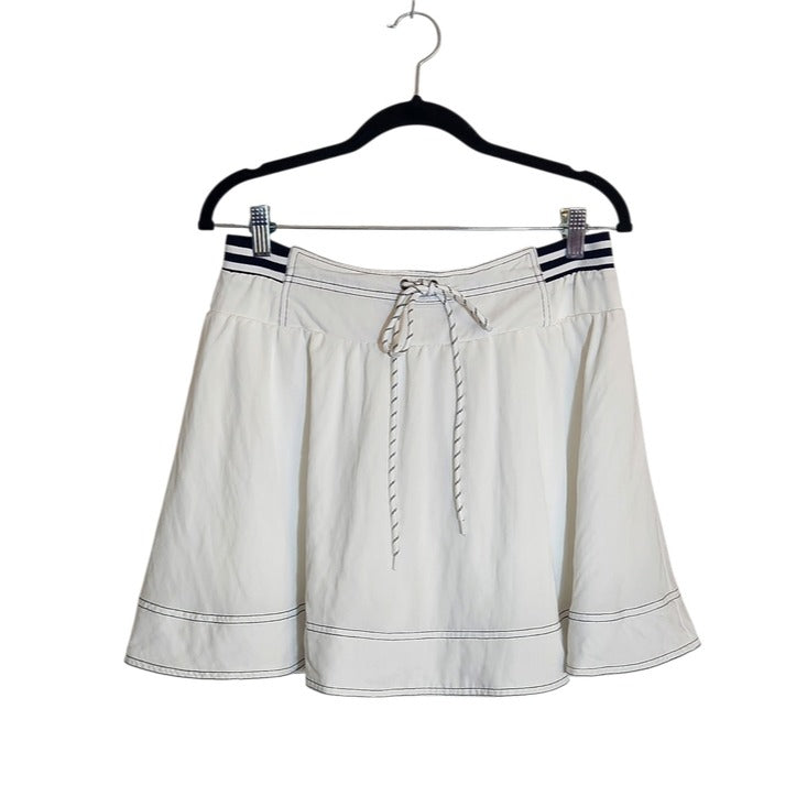 &Merci White and Navy Preppy Skort Size Large
