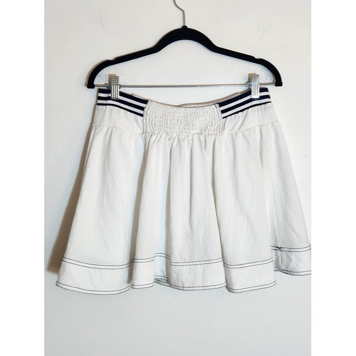 &Merci White and Navy Preppy Skort Size Large