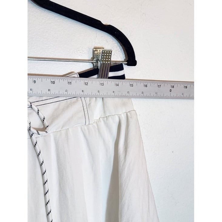 &Merci White and Navy Preppy Skort Size Large