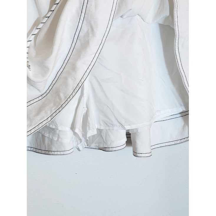 &Merci White and Navy Preppy Skort Size Large