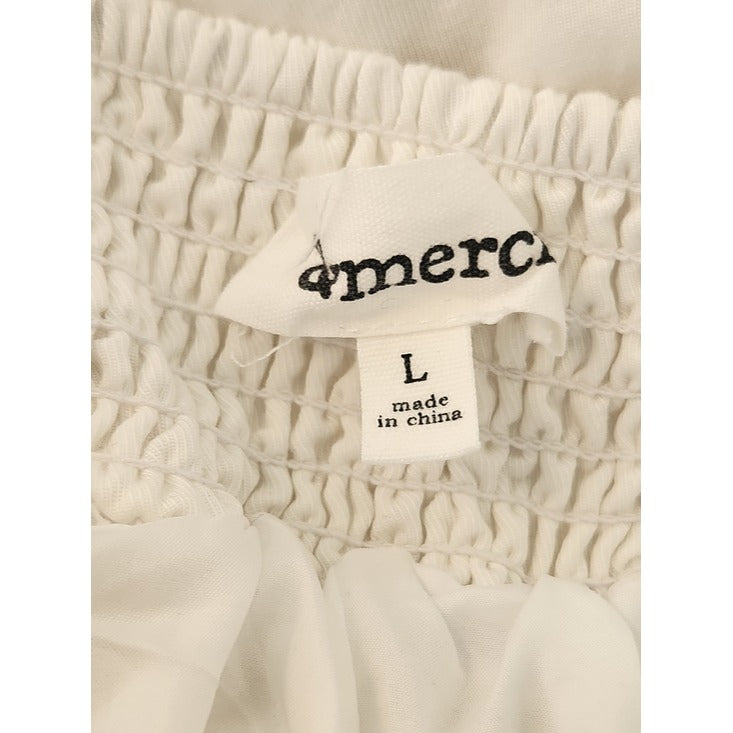 &Merci White and Navy Preppy Skort Size Large