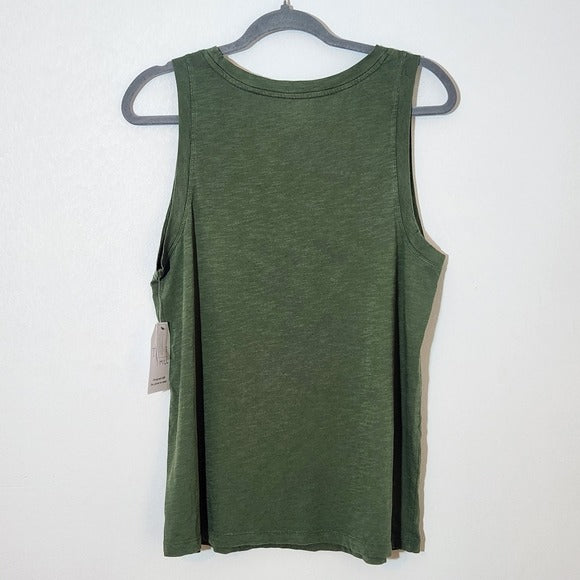 Time and Tru Green Sleeveless Tank Top Size Medium 8-10 Green Women's Tank New