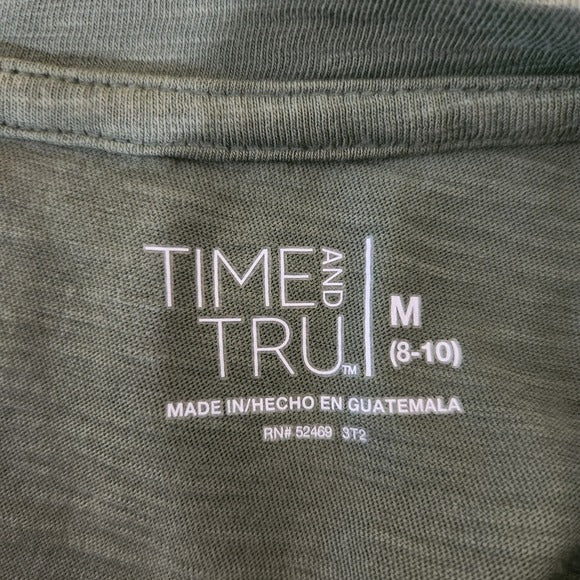 Time and Tru Green Sleeveless Tank Top Size Medium 8-10 Green Women's Tank New