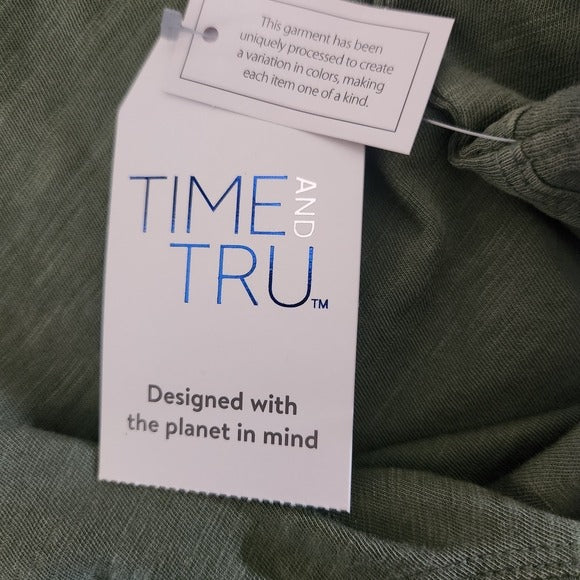 Time and Tru Green Sleeveless Tank Top Size Medium 8-10 Green Women's Tank New