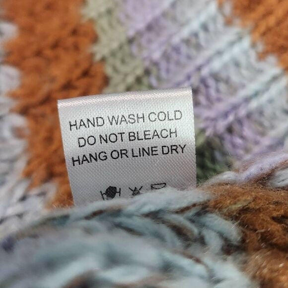 Haptics Colorful Stripe Sweater Size 2X Plus Size Striped Chunky Knit Sweater