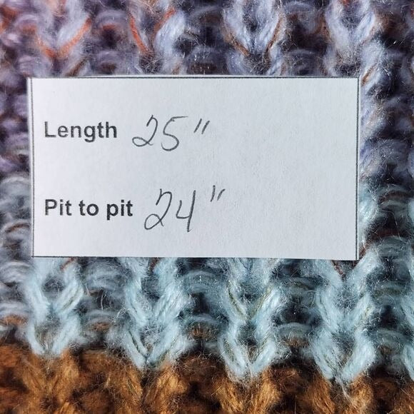 Haptics Colorful Stripe Sweater Size 2X Plus Size Striped Chunky Knit Sweater