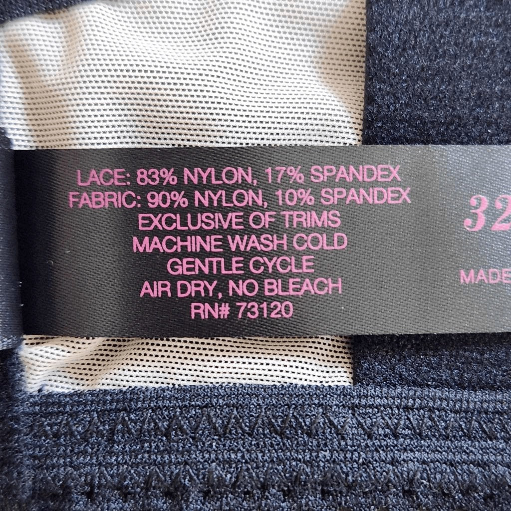 Frederick's of Hollywood Nude and Black Lace Padded Bra 32DD NWT Lingerie Shower