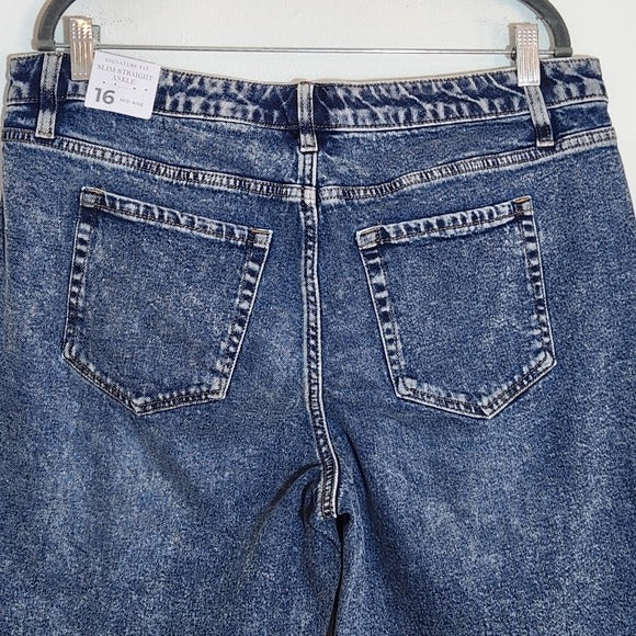 Lane Bryant Slim Straight Ankle Jeans Size 16 NWT
