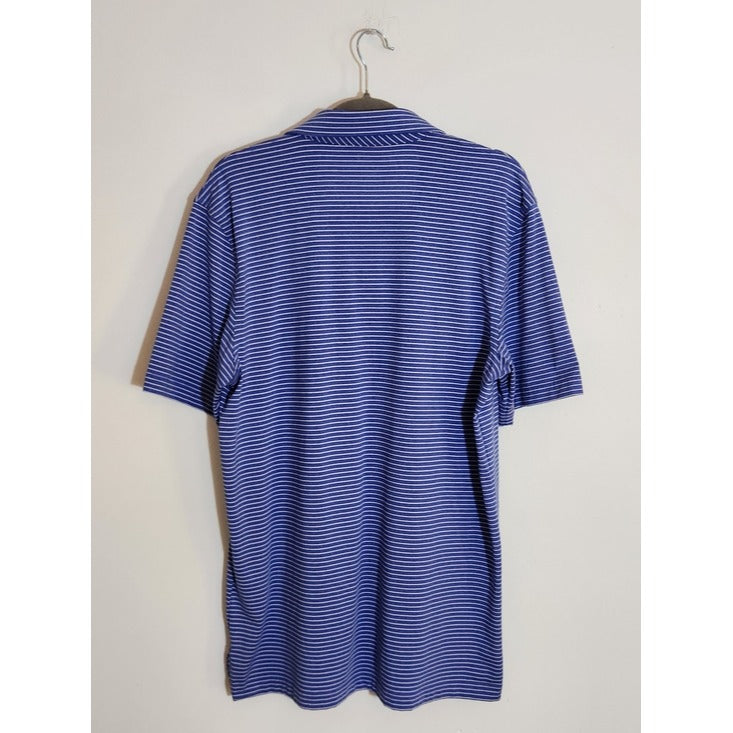 Vineyard Vines Blue and White Stripe Performance Polo Size Medium