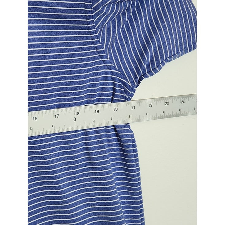 Vineyard Vines Blue and White Stripe Performance Polo Size Medium
