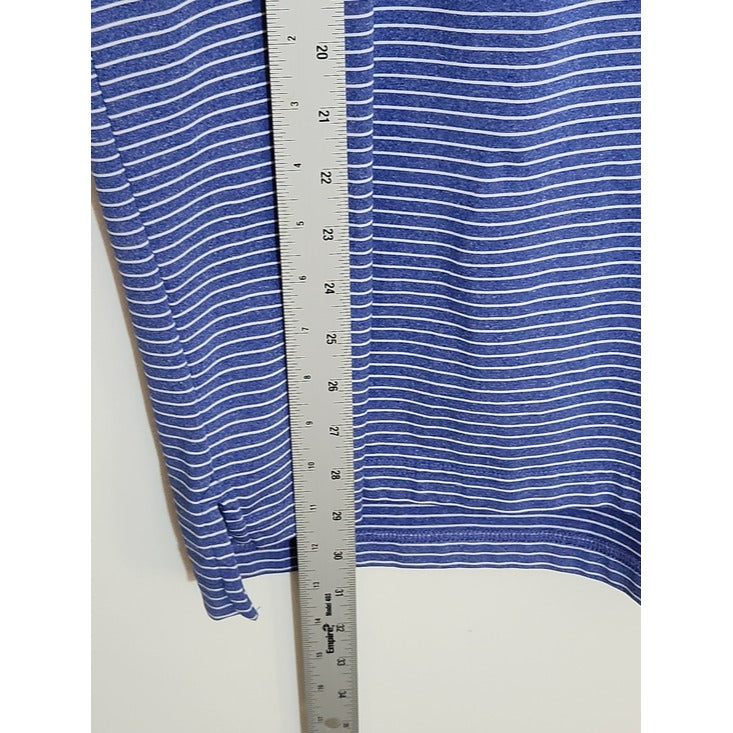 Vineyard Vines Blue and White Stripe Performance Polo Size Medium