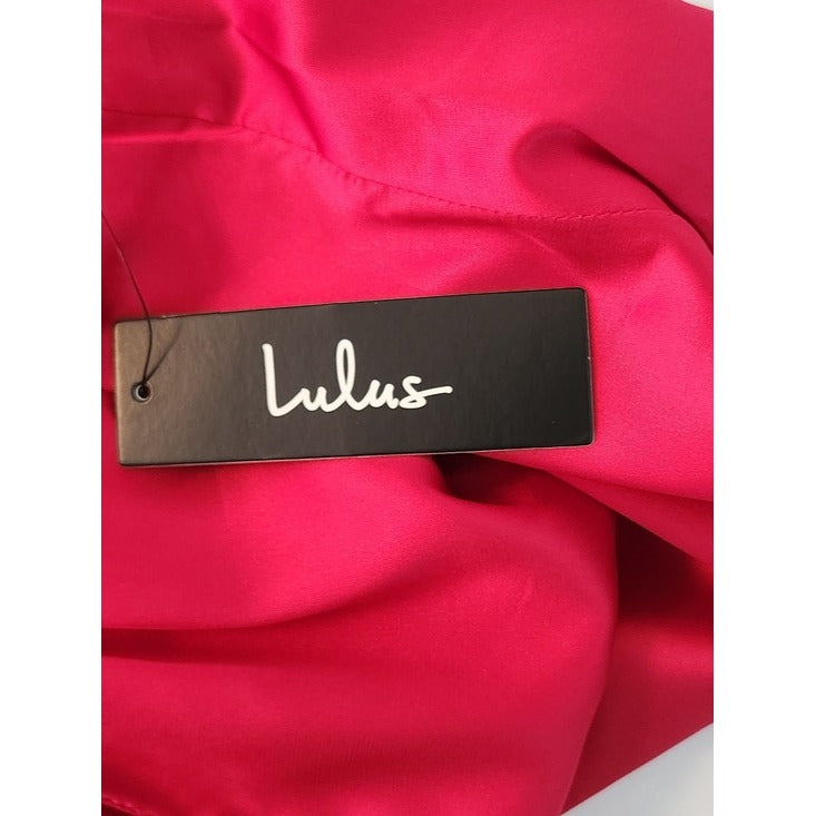 Lulus Sleeveless Red Satin Bodysuit Size Small NWT