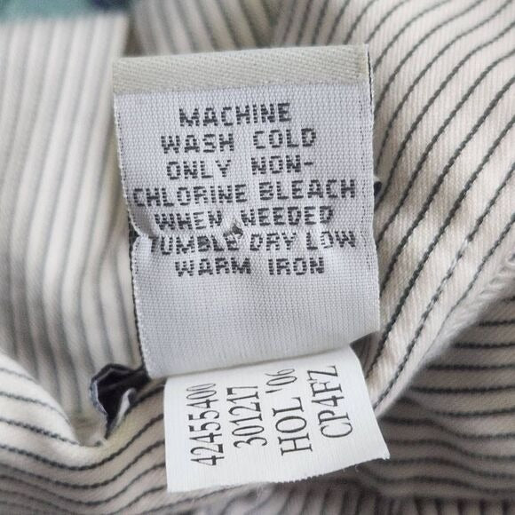 Banana Republic Cream Pinstripe Wrap Skirt Size 0 Preppy Mini Skirt