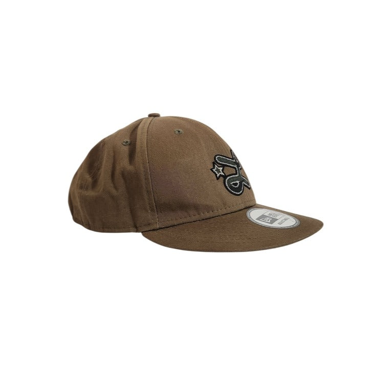 New Era LRG Brown Flatbill Snapback Baseball Hat One Size