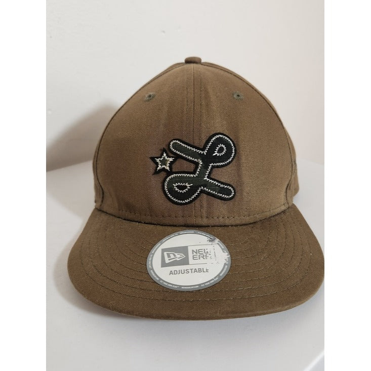 New Era LRG Brown Flatbill Snapback Baseball Hat One Size