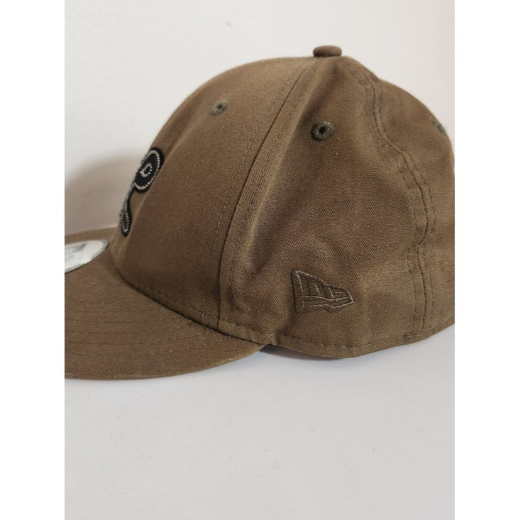 New Era LRG Brown Flatbill Snapback Baseball Hat One Size