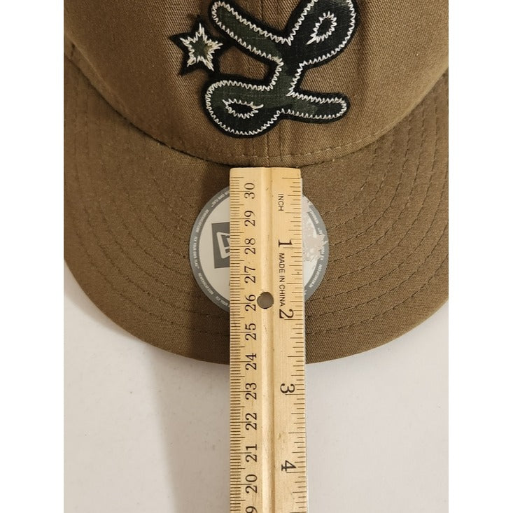 New Era LRG Brown Flatbill Snapback Baseball Hat One Size