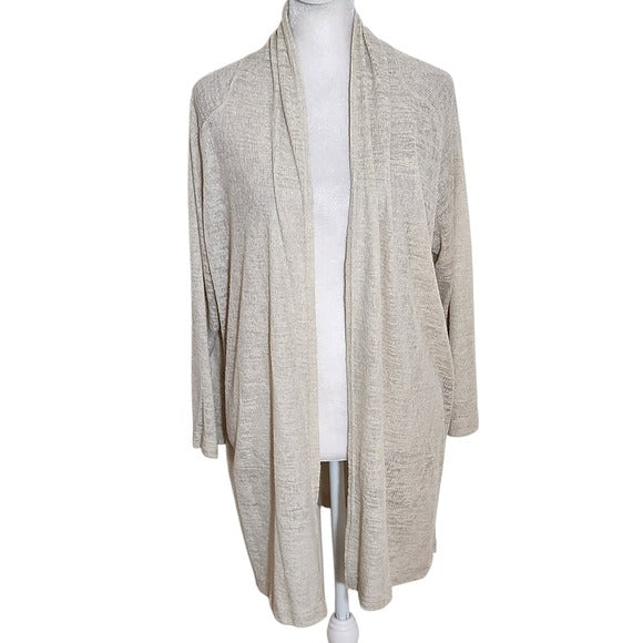 Nally & Millie Cream Open Front Cardigan Size XL NWT