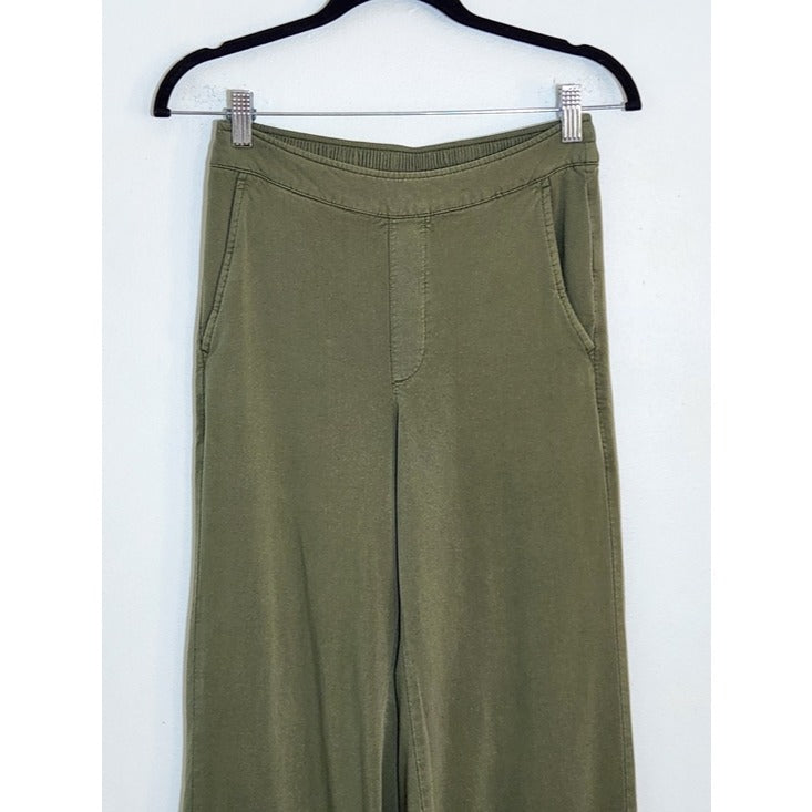 Old Navy Womens Olive Green High Rise Wide Leg Pull-On Pants Size Small