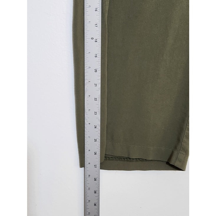 Old Navy Womens Olive Green High Rise Wide Leg Pull-On Pants Size Small