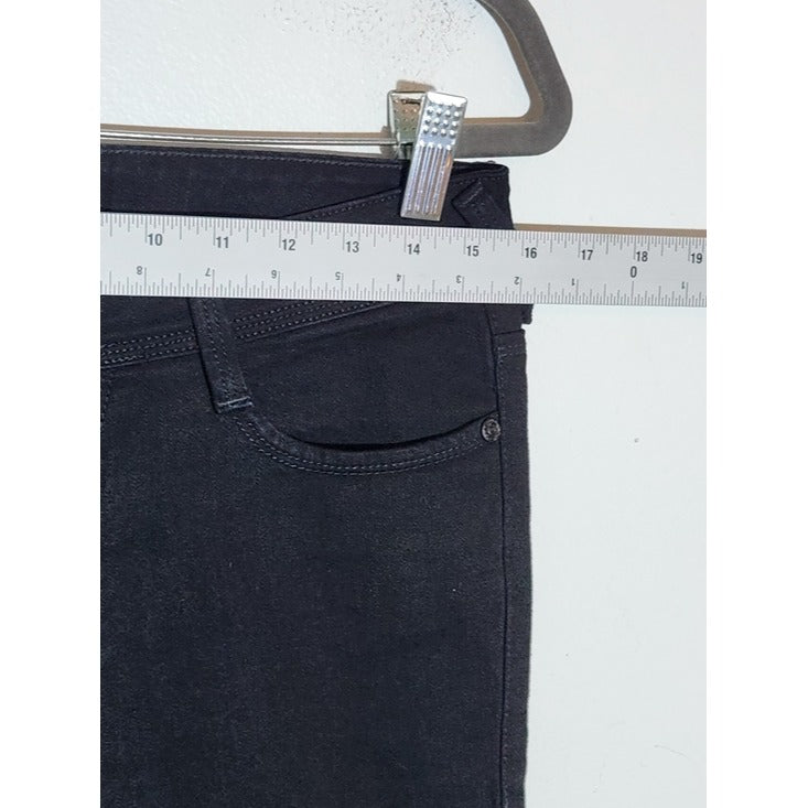 Bebe Black Y2K Straight Leg Rhinestone Pocket Jeans Size 28