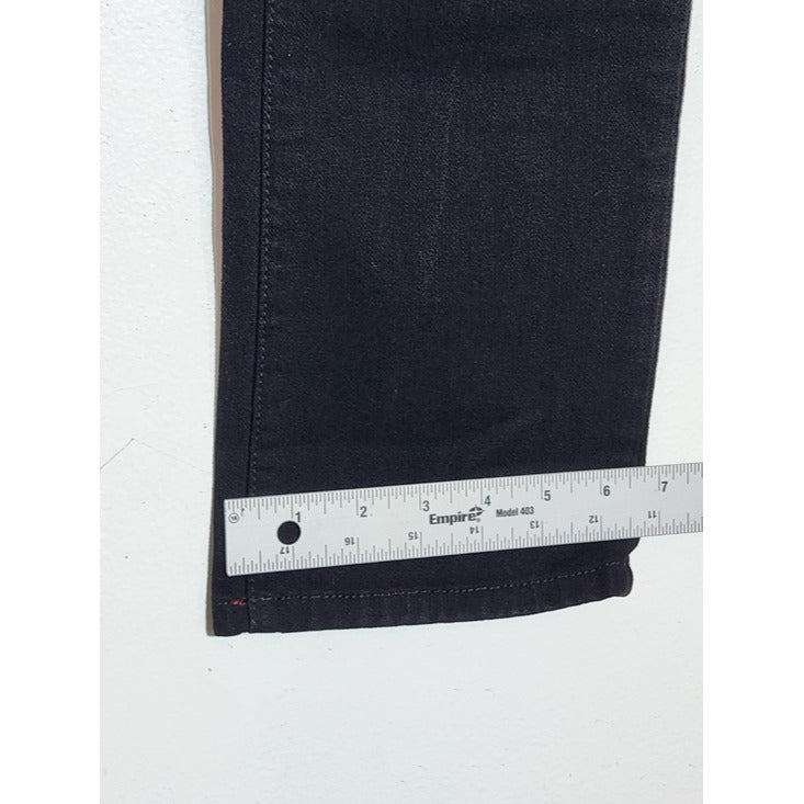 Bebe Black Y2K Straight Leg Rhinestone Pocket Jeans Size 28