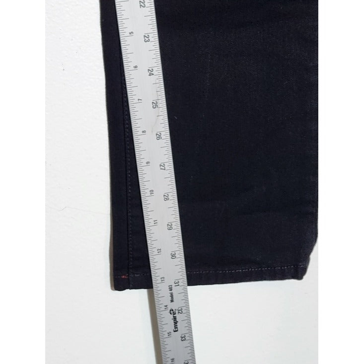Bebe Black Y2K Straight Leg Rhinestone Pocket Jeans Size 28