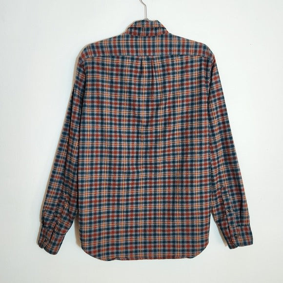 J. Crew Gray Plaid Flannel Shirt Size Medium