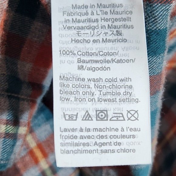 J. Crew Gray Plaid Flannel Shirt Size Medium