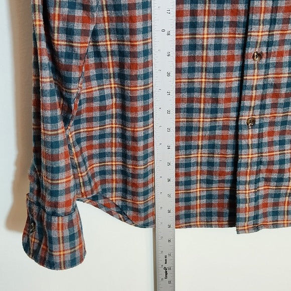 J. Crew Gray Plaid Flannel Shirt Size Medium