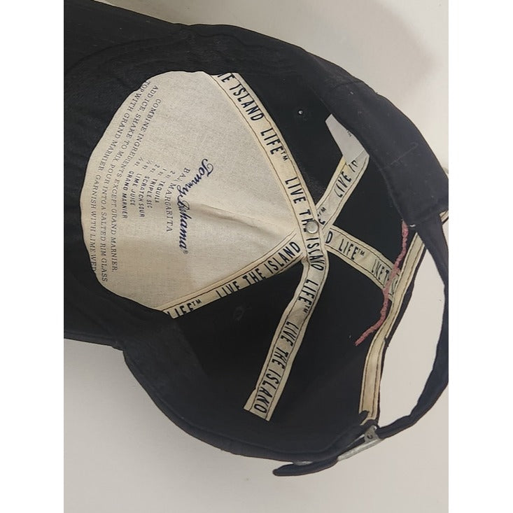 Tommy Bahama Black Embroidered Aloha Adjustable Hat One Size