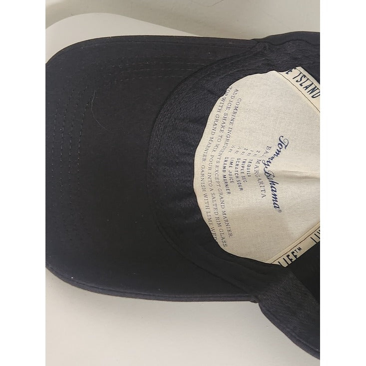 Tommy Bahama Black Embroidered Aloha Adjustable Hat One Size