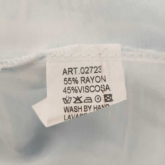 Sofia Blue and White Satin Tunic One Size NWOT