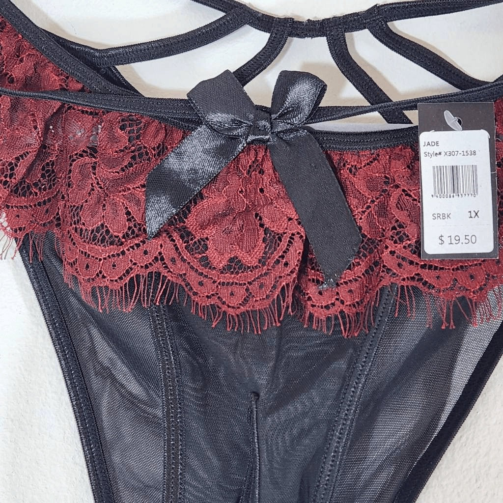 Frederick's of Hollywood Sexy Lace and Mesh Set of 2 Size 1X NWT Lingerie Shower