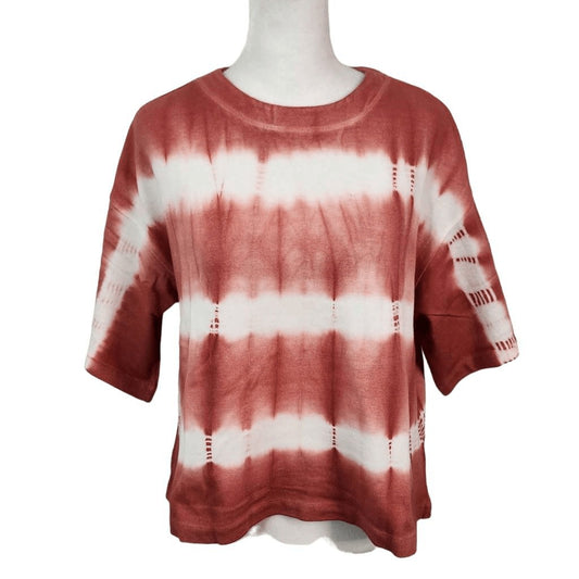 Lini Tie-Dye Crop Top NWT Size Small Boxy Crew Neck Tie-Dye T-Shirt