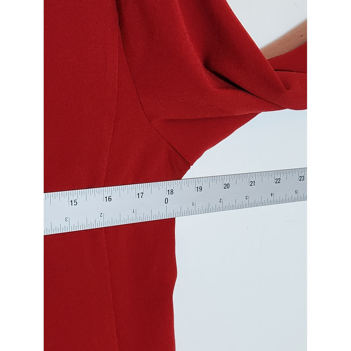 Frame Red Blouse with Dramatic Bell Sleeves Holiday Party Top Size Small