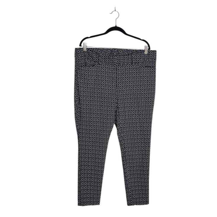 The Limited Black and White Dot Print Ankle Pants Size 14W