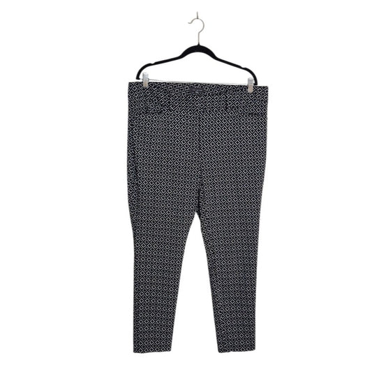 The Limited Black and White Dot Print Ankle Pants Size 14W