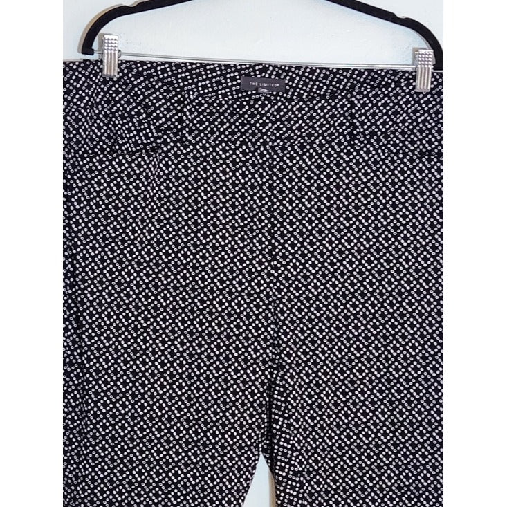 The Limited Black and White Dot Print Ankle Pants Size 14W