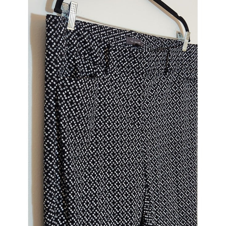 The Limited Black and White Dot Print Ankle Pants Size 14W